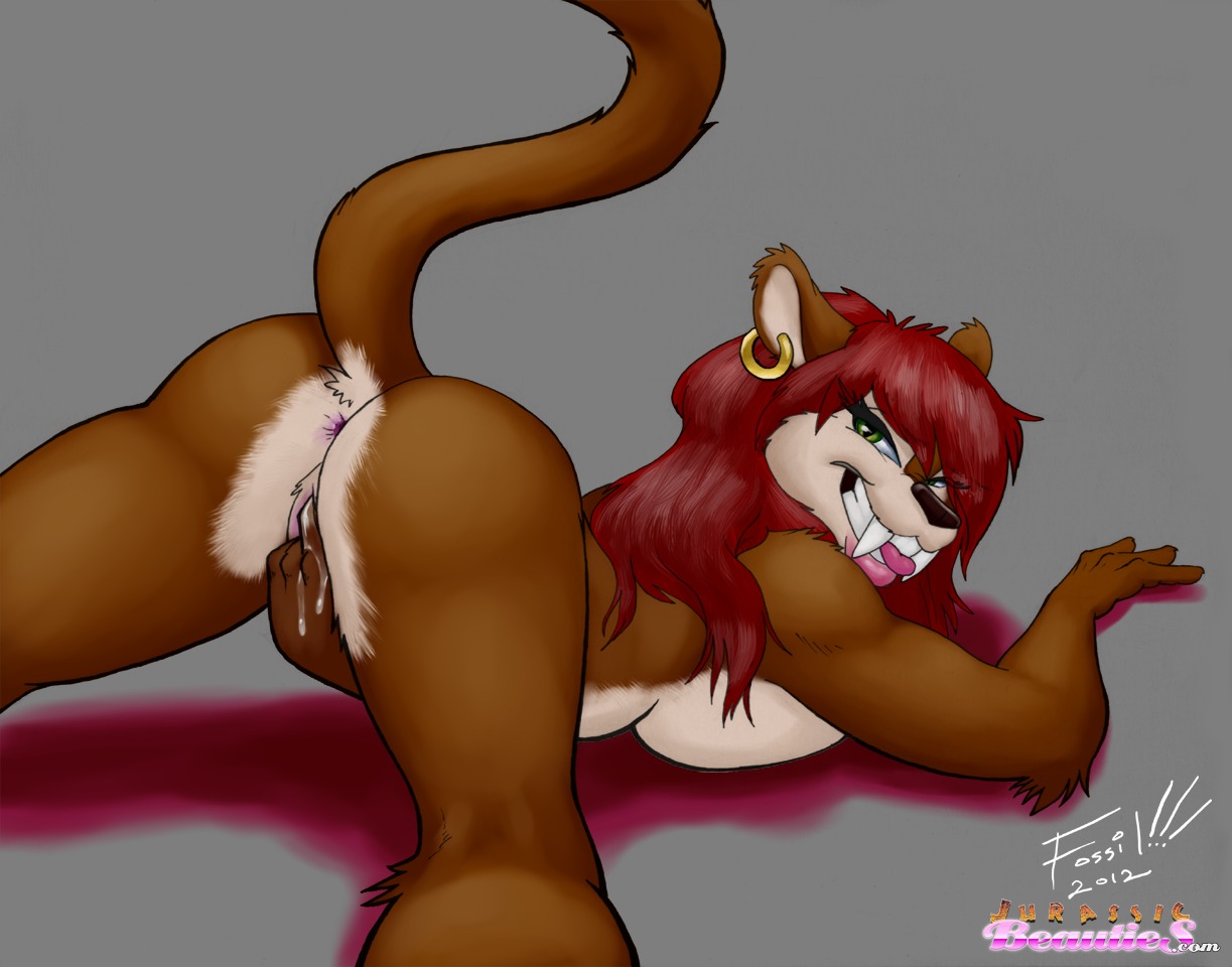 2012 alpha_channel anthro anus bent_over biped bodily_fluids breasts brown_body brown_fur butt digital_media_(artwork) e621 ear_piercing fangs felid female fingering fingering_self fossilizedart fur genital_fluids genitals green_eyes hair inviting jurassic_beauties kitti_belle long_hair looking_at_viewer looking_back lying mammal masturbation multicolored_body multicolored_fur piercing pinup pose prehistoric_species presenting presenting_hindquarters raised_tail red_hair saber-toothed_tiger sabertooth_(anatomy) side_boob simple_background smile solo tail tan_body tan_fur teeth tongue tongue_out transparent_background two_tone_body two_tone_fur vaginal vaginal_fluids vaginal_masturbation vulva