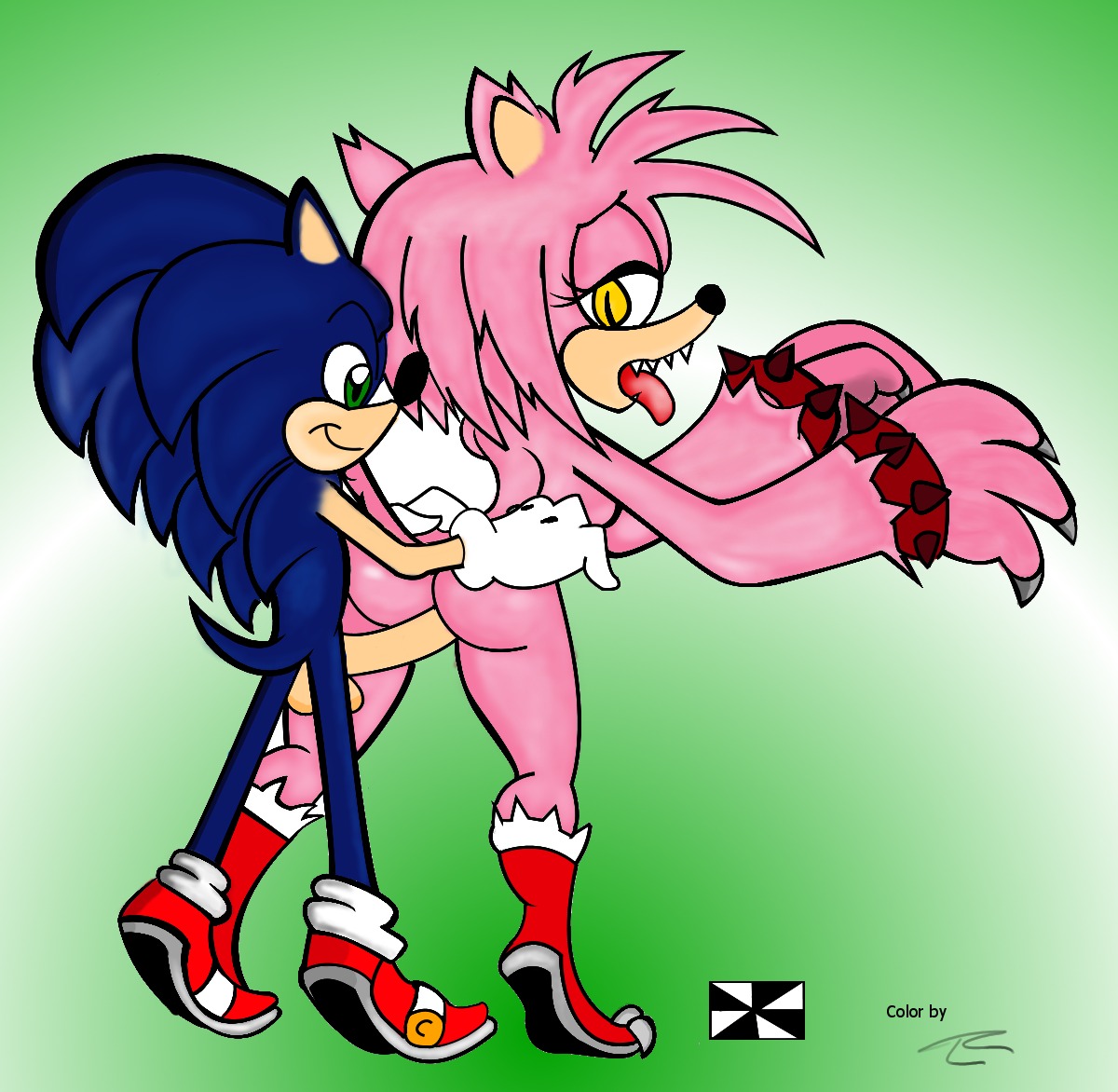 amy_rose amy_rose_the_werehog anthro blue_hair breasts color erection female fur furry furry_only hedgehog male mammal penis pink_hair rodent rule34 sega sex short_hair simple_background sonic_(series) sonic_the_hedgehog sonic_unleashed straight uncensored vaginal_penetration werehog yellow_eyes