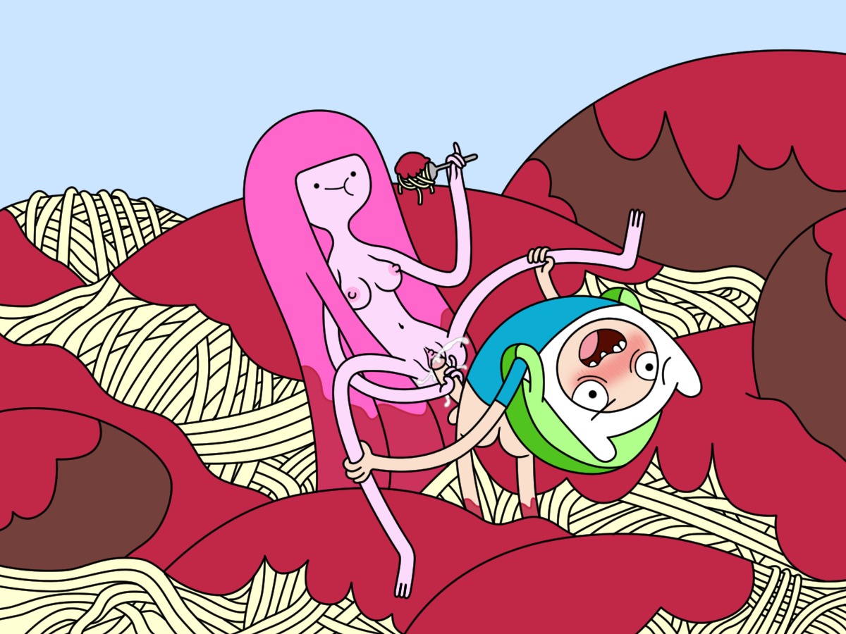 1boy 1girls 3_toes adventure_time areolae backpack balls barefoot black_eyes blush bottomless breasts cartoon_network clitoris cum cum_in_pussy cum_inside duo eating feet female finn_the_human food full_circle guided_penetration hairless_pussy hood human human_on_humanoid humanoid leg_grab long_hair male medium_breasts missionary_position navel nipples open_mouth penis pink_hair pink_nipples pink_skin pleasure_face princess_bubblegum prodding pussy rule34 sex shirt small_breasts spaghetti spread_legs straight toes vaginal_penetration very_long_hair