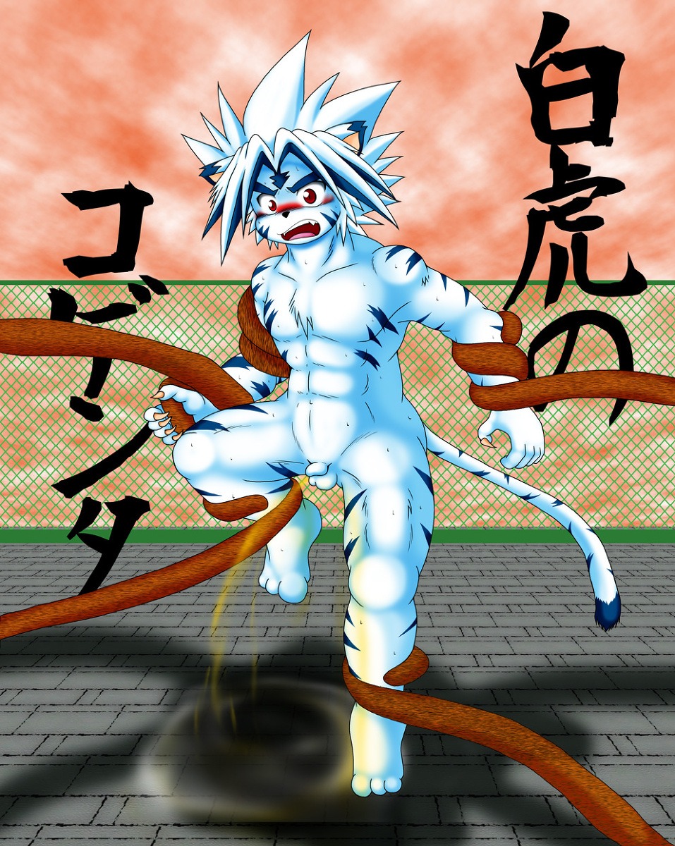 furry gay kogenta male male_only onmyo_taisenki onmyou_taisenki penis rule34