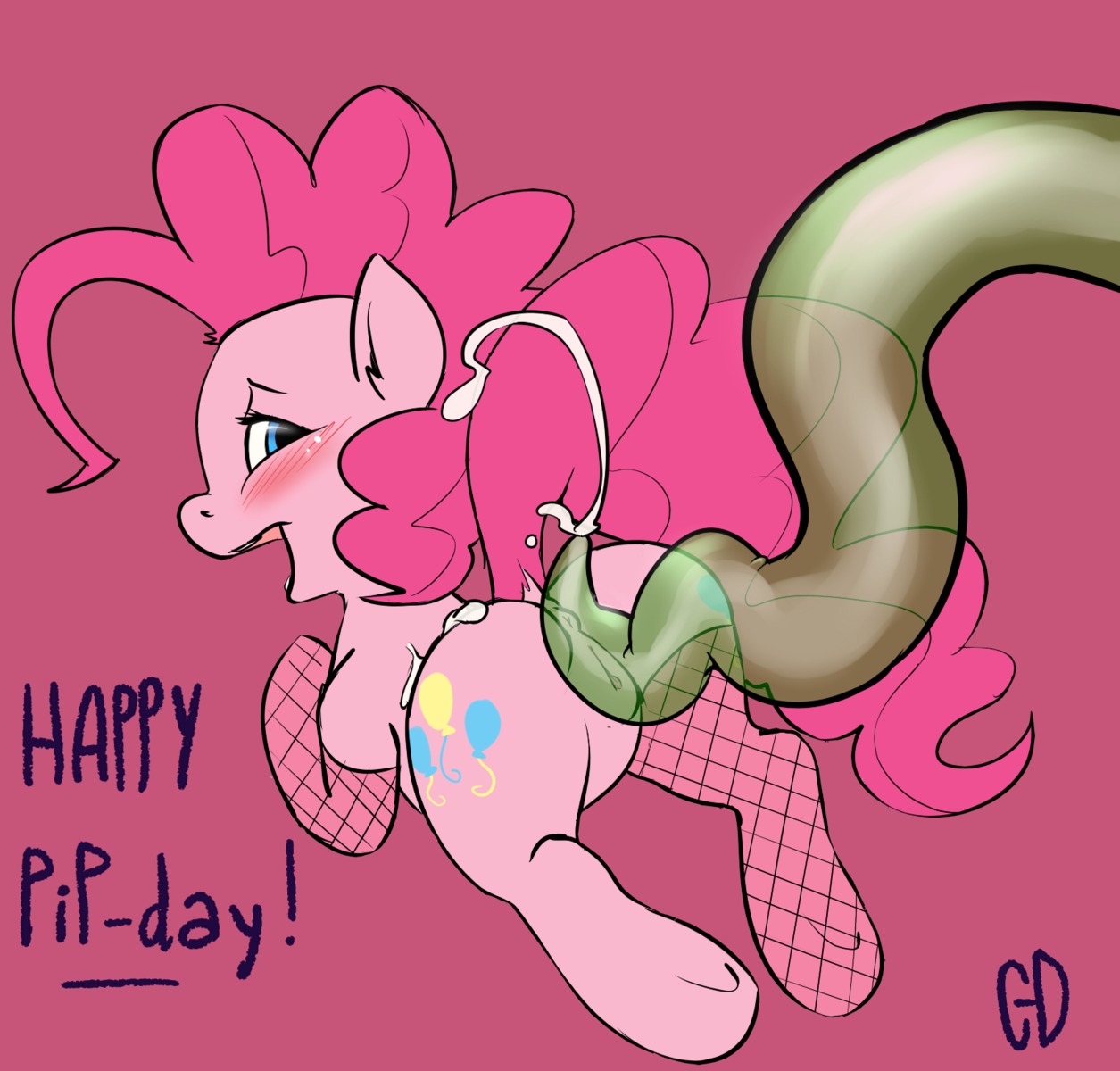 2013 anus ass_up atrolux blue_eyes blush bodily_fluids butt clothing conditional_dnp consentacles cum cum_on_butt cum_string cumshot curly_hair cutie_mark digital_media_(artwork) e621 earth_pony ejaculation english_text equid equine female feral fishnet_clothing friendship_is_magic fur genital_fluids genitals hair happy hasbro hi_res horse hot_dogging legwear looking_at_viewer looking_back mammal my_little_pony open_mouth orgasm penis_tentacles pink_background pink_body pink_fur pink_hair pink_theme pinkie_pie_(mlp) pony raised_tail sex simple_background smile solo stockings tail teeth tentacle_sex tentacles text translucent translucent_tentacles vulva