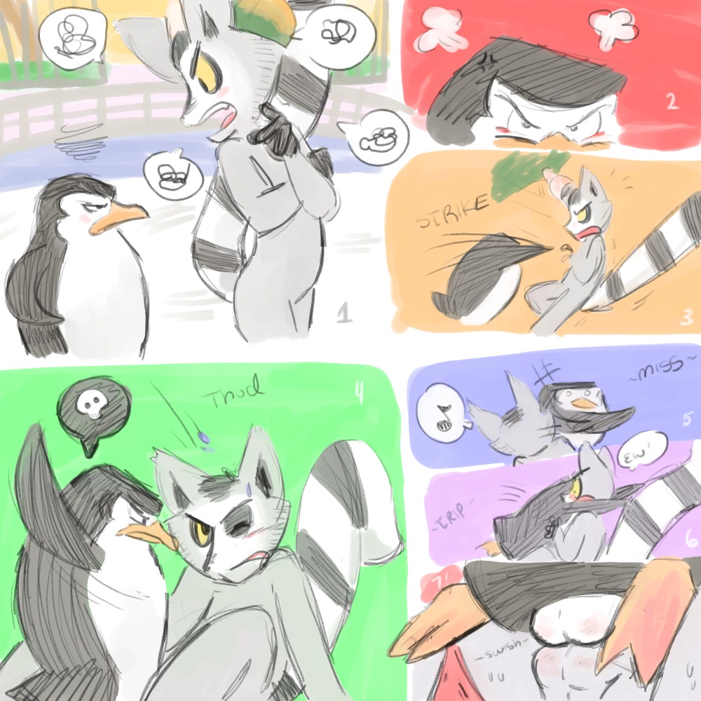 2009 dreamworks dreamworks_animation furry furry_only king_julien madagascar_(series) male male_only modestgliscor nickelodeon operationnoslash2 rule34 skipper the_penguins_of_madagascar