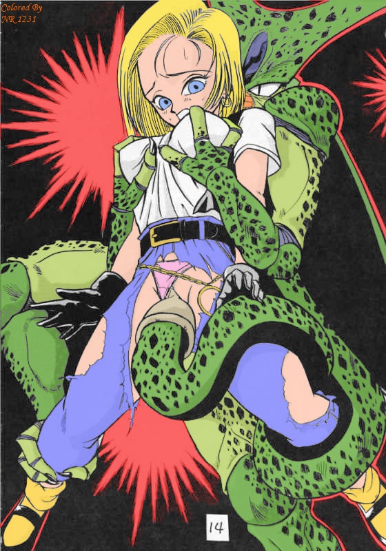 1993 1boy 1girls android_18 blonde_hair blue_eyes breast_grab breasts cell_(dragon_ball) dragon_ball dragon_ball_z ear_ring female from_behind_position grabbing_from_behind groping groping_from_behind imminent_penetration imminent_rape imminent_sex imperfect_cell just_the_tip male mary_janes panties_aside penetration pussy ripped_clothes ripped_clothing ripped_pants rule34 straight_hair tagme tail tail_penetrating tail_sex torn_clothes torn_clothing vagina vaginal vaginal_penetration yokota_mamoru