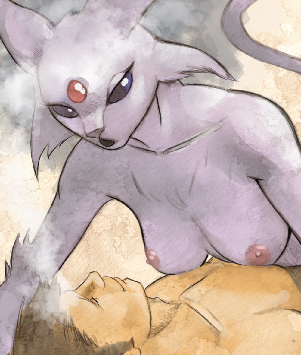 2014 anthro anthrofied areola black_eyes breasts duo e621 eeveelution espeon eyelashes eyes_closed female from_front_position fur generation_2_pokemon hattonslayden human human_on_anthro interspecies lying male male/female mammal medium_breasts missionary_position nintendo nipples on_back open_mouth pink_areola pink_nipples pokemon pokemon_(species) pokemorph pokephilia sex