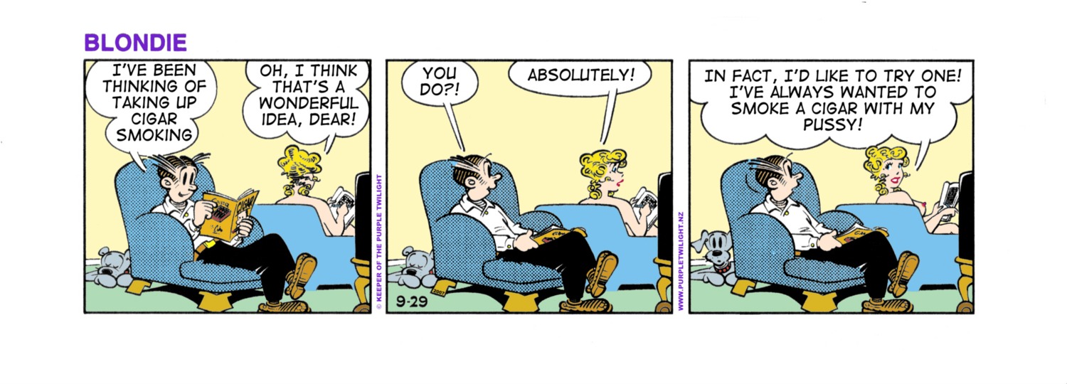blondie_(comic) blondie_bumstead clothing comic_strip dagwood_bumstead edit female human rule34 tagme