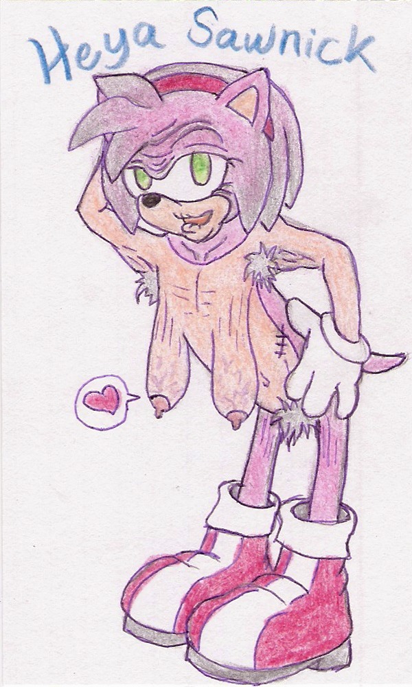 amy_rose anthro color elderly_female female female_only furry hedgehog rule34 sega solo sonic_(series) sonic_the_hedgehog_(series)