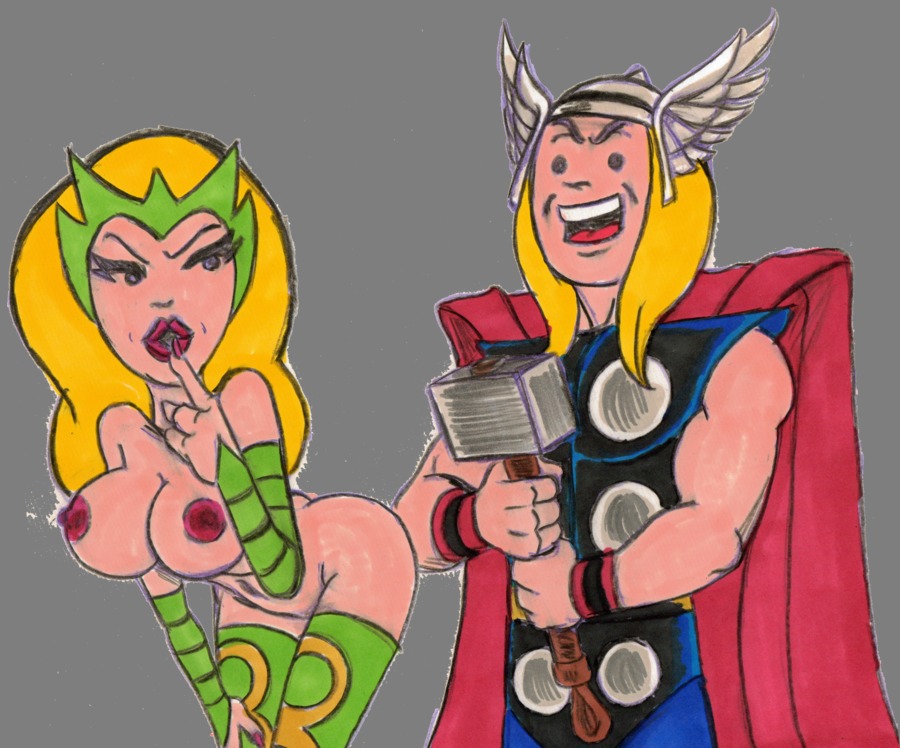 1boy 1girls enchantress_(amora) female hammer human human_only legacy1976 light-skinned_female light-skinned_male light_skin male marvel marvel_comics mjolnir rule34 straight tagme teasing thor_(marvel) thor_(series) weapon