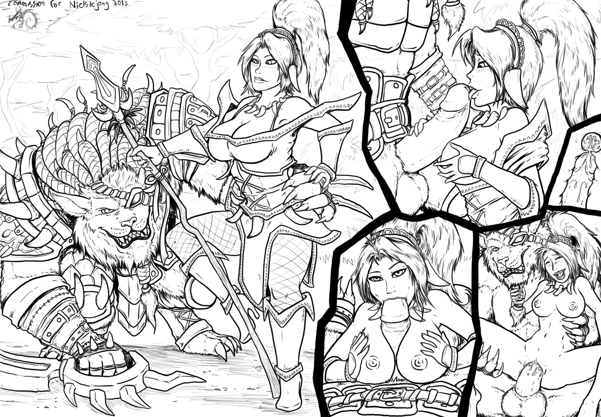 anthro anthro_penetrating anthro_penetrating_human armor balls beard bodily_fluids breast_play breasts cum cum_in_vagina cum_inside cumshot duo e621 ejaculation erection facial_hair felid fellatio female female_focus female_on_anthro female_penetrated fleatrollus fur genital_fluids genitals grin hair human human_focus human_on_anthro human_penetrated humanoid_genitalia humanoid_penis interspecies large_penetration league_of_legends licking lion long_hair male male/female male_on_human male_penetrating male_penetrating_female mammal melee_weapon monochrome nidalee_(lol) nipples not_furry_focus nude oral oral_penetration orgasm pantherine penetration penile penile_penetration penis penis_in_vagina penis_lick polearm rengar_(lol) riot_games sequence sex size_difference smaller_female smaller_penetrated smile solo_focus spear tencent titfuck tongue tongue_out vaginal vaginal_penetration weapon
