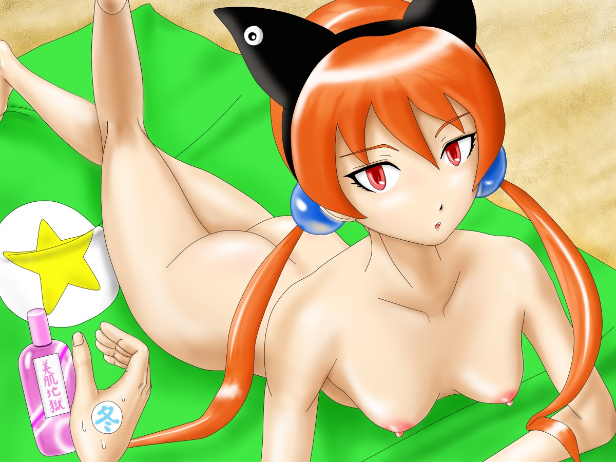 alisa_southerncross animal_ears ass breasts cat_ears female keroro_gunsou low_twintails nipples nude orange_hair rule34 sweat tied_hair twintails