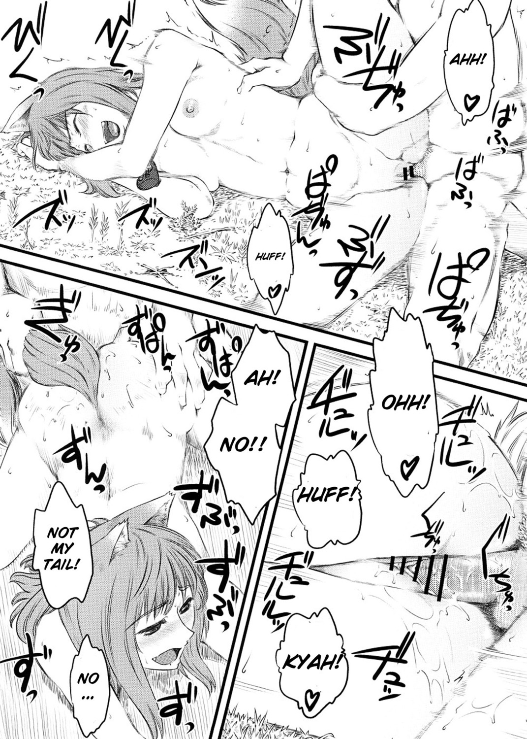 animal_ears blush breasts censored comic female hi-per_pinch holo kraft_lawrence male ookamimimi penetration pussy rule34 sex small_breasts spice_and_wolf straight tail tail_grab vaginal_penetration