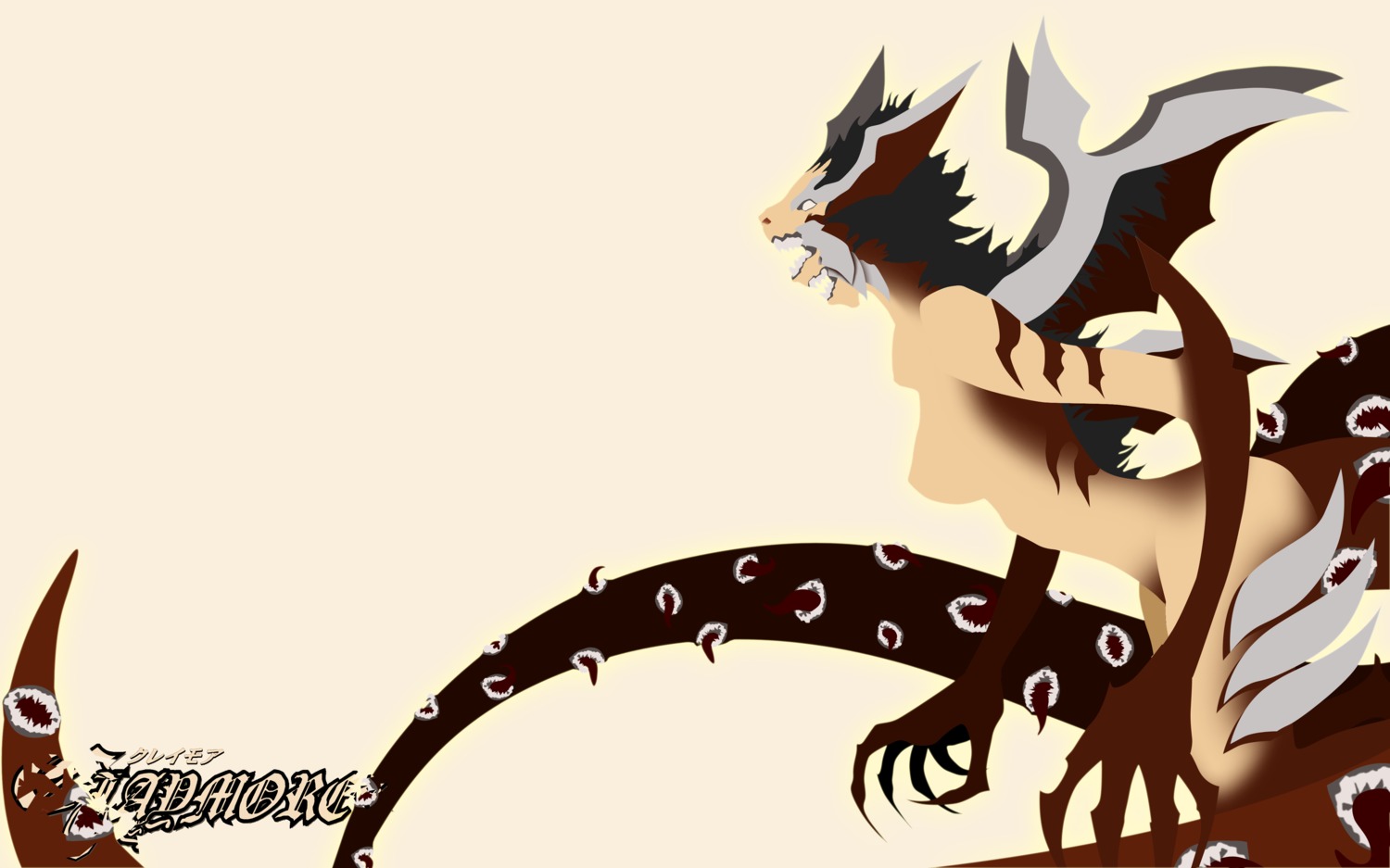 anthro breasts claws claymore demiboi0315 female luciela medium_breasts monster monster_girl nude rule34 simple_background tagme tail wings