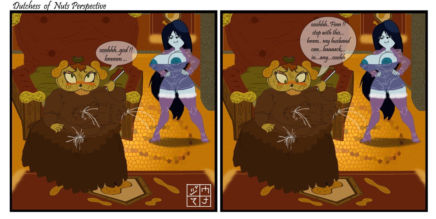adventure_time age_difference big_boobs big_breasts black-haired_female black_hair breasts comic comic_page duchess_of_nuts dxoz english_text female finn_the_human gilf long_hair marceline rule34 sex_in_clothing sex_under_clothes sexy_clothing sneaky_sex text text_bubble vampire vampire_girl