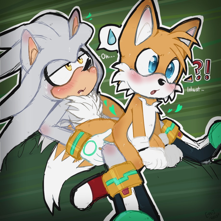 1:1 anal anal_penetration anthro anthro_on_anthro black_nose blue_eyes blush boots canid canine chest_tuft clothing dipstick_tail duo e621 eulipotyphlan exclamation_point footwear fox from_behind_position fur gloves handwear heart_symbol hedgehog interrobang interspecies looking_pleasured male male/male male_on_bottom male_on_top male_penetrated male_penetrating male_penetrating_male mammal markings miles_prower mostly_nude multicolored_tail nude on_bottom on_top penetration pictographics question_mark reverse_cowgirl_position sega sex shoes silver_the_hedgehog sonic_the_hedgehog_(series) tail tail_markings text tuft unknown_artist white_body white_fur yellow_body yellow_eyes yellow_fur