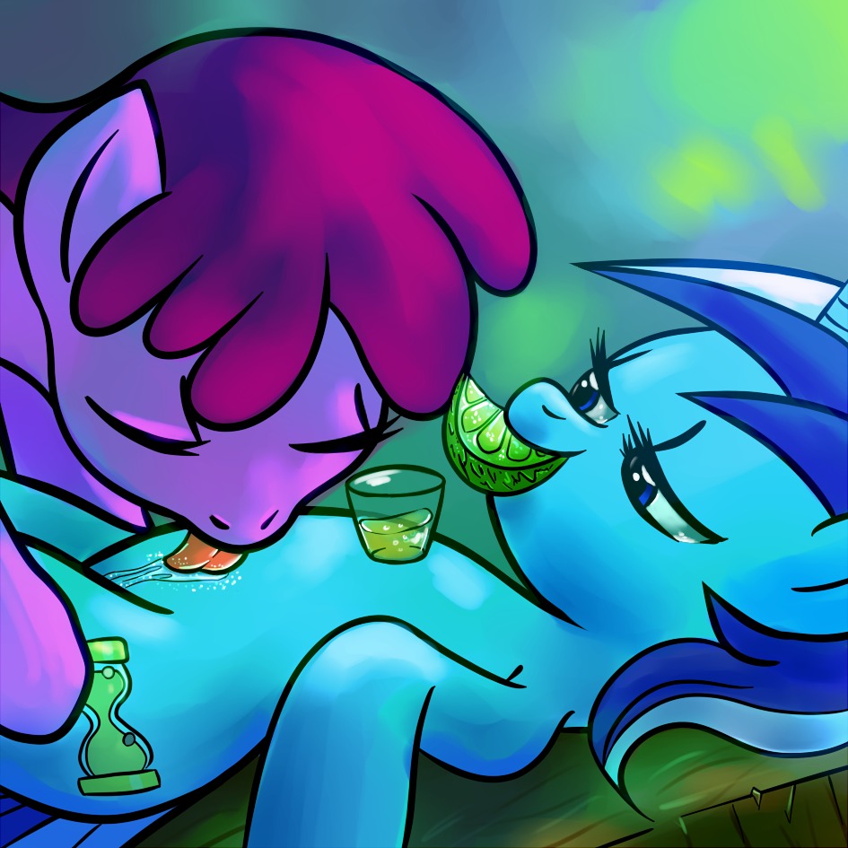 berry_punch_(mlp) female feral feral_on_feral friendship_is_magic megasweet minuette_(mlp) my_little_pony rule34 straight_hair yuri