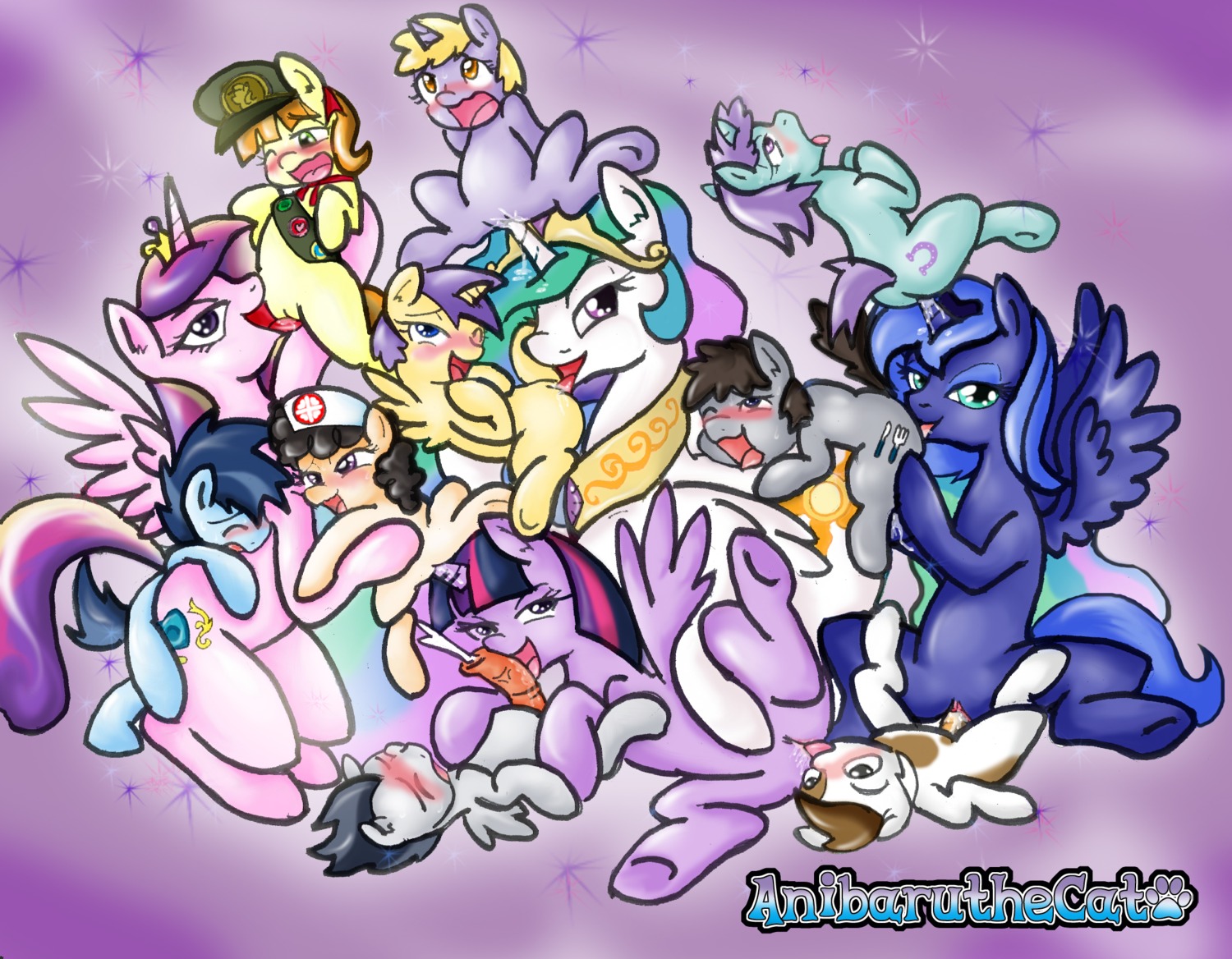 2013 age_difference anal anibaruthecat animal_genitalia animal_penis bisexual black_hair blonde_hair blue_body blue_eyes blue_fur blue_hair blush bodily_fluids brown_hair clothing crown cum cunnilingus cutie_mark digital_media_(artwork) dinky_hooves_(mlp) dominant dominant_female e621 earth_pony equid equine equine_genitalia equine_penis erection eyes_closed feathered_wings feathers fellatio female female/female female_penetrated female_penetrating female_penetrating_female female_rimming_male feral friendship_is_magic fur genital_fluids genitals ginger_snap_(mlp) green_eyes grey_body grey_fur group group_sex hair half-closed_eyes hasbro hat headgear headwear hi_res horn horn_fetish horn_play horn_sex horse indirect_incest_(lore) large_group larger_female licking looking_pleasured lying male male/female male_penetrating male_penetrating_female mammal mass_orgy mature_female multicolored_hair my_little_pony mythological_creature mythological_equine mythology narrowed_eyes older_female on_back on_side one_eye_closed open_mouth oral orgy pegasus penetration penile penis penis_lick pink_body pink_fur pipsqueak_(mlp) pony princess_cadance_(mlp) princess_celestia_(mlp) princess_luna_(mlp) purple_body purple_eyes purple_fur purple_hair rimming rumble_(mlp) sex sibling_(lore) sister_(lore) sisters_(lore) sitting size_difference smaller_female smaller_male tongue tongue_out tootsie_flute_(mlp) twilight_sparkle_(mlp) two_tone_hair unicorn vaginal vaginal_penetration vulva white_body white_fur winged_unicorn wings young young_female young_feral young_male younger_female younger_male