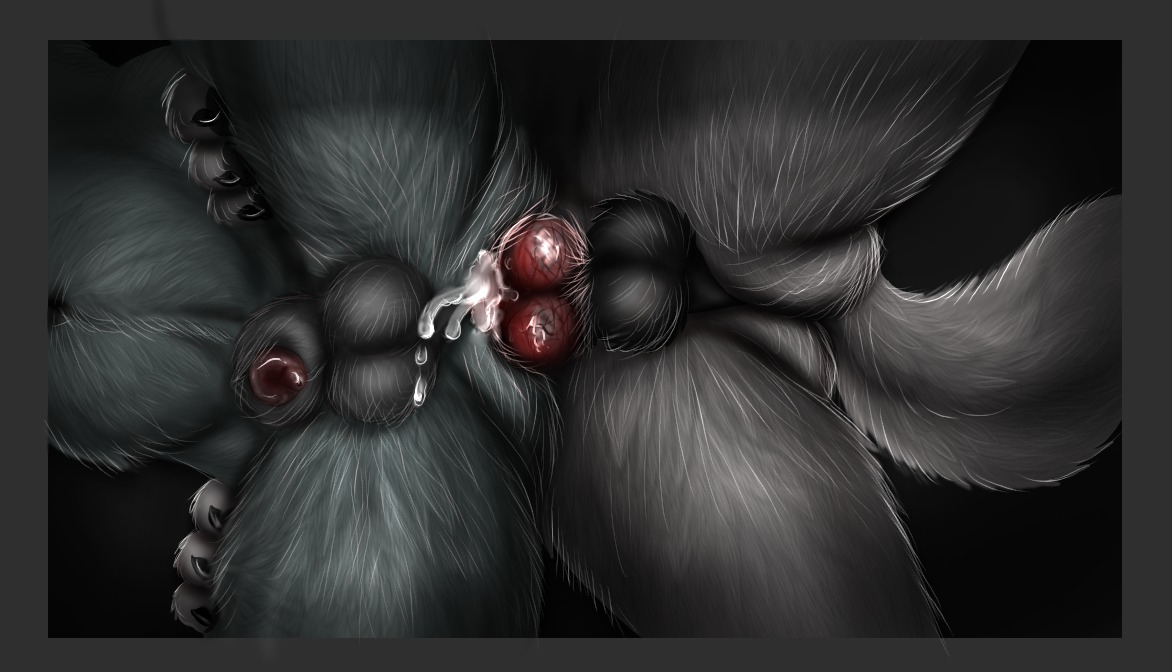 anal anal_penetration animal_genitalia anthro balls bodily_fluids butt canid canine canis cum cum_while_penetrated duo e621 erection fully_sheathed fur genital_fluids genitals knot leg_grab low-angle_view male male/male male_penetrated male_penetrating male_penetrating_male mammal nude penetration penis penis_tip sex sheath sheathed_while_penetrated spread_legs spreading tail thevale wolf worm's-eye_view