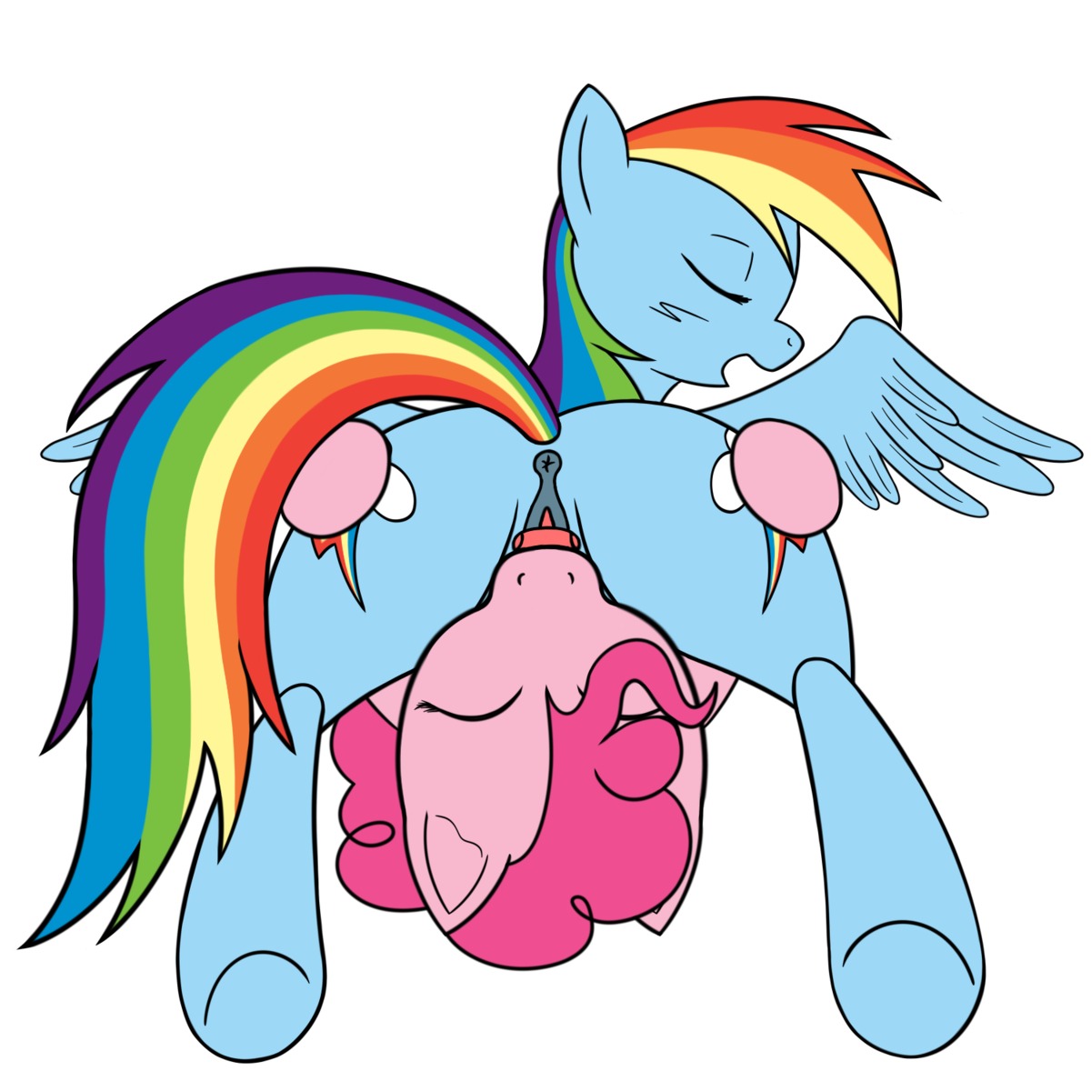 blightedai earth_pony equine female feral friendship_is_magic horse my_little_pony pegasus pinkie_pie_(mlp) pony rainbow_dash_(mlp) rule34 smooth_skin
