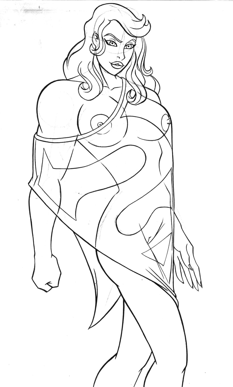 black_and_white dc dc_comics female rule34 supergirl superman_(series) tagme tulio