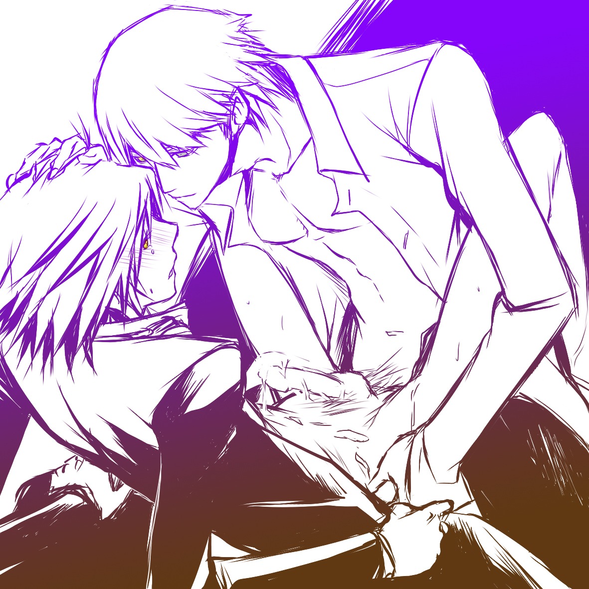 hanamura_yousuke male male_only megami_tensei persona persona_4 rule34 seta_souji tagme yaoi
