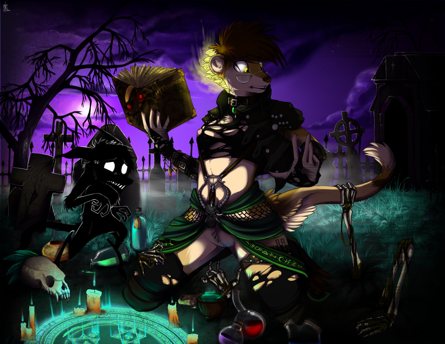 absurd_res aita alchemy anthro blush bone breasts candle cemetery clothing corpse death e621 eyewear female fungus genitals glasses grostenmeiers halloween hi_res holidays imminent_rape imminent_sex kratumid leather legwear magic magic_circle magic_user mammal mushroom mustelid musteline necromancy night nipples skeleton skull stoat stockings true_musteline undead vulva weasel wet wetblush yellow_eyes