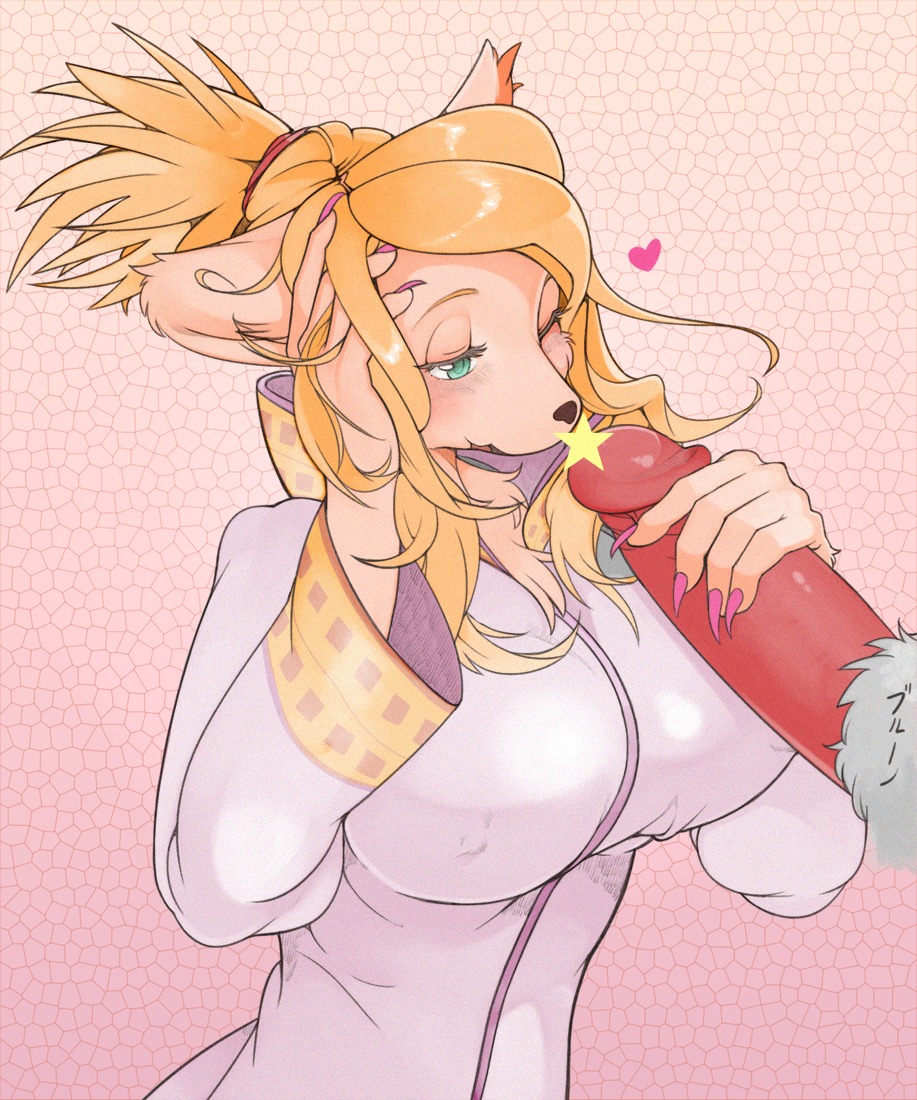 2010 accessory anthro big_breasts breasts canid canine caninu canis censored clothed clothing collie curvy_figure cyberconnect2 disembodied_penis domestic_dog duo e621 erection female female_focus genitals hair hair_accessory hairband heart_symbol herding_dog hourglass_figure humanoid_genitalia humanoid_penis japanese little_tail_bronx long_hair male male/female mammal merveille_million one_eye_closed pastoral_dog penis sheepdog sindoll small_waist solatorobo solo_focus star_censor wink