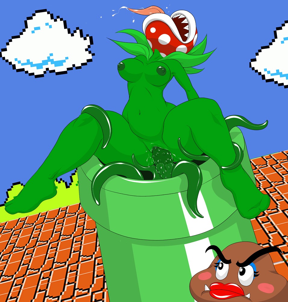 breasts female goomba lipstick makeup mario_(series) nintendo nipples nude penetration piranha_plant plant pussy rule34 saliva strider_orion super_mario_bros. super_mario_bros._(nes) teeth tentacle tongue vaginal_penetration warp_pipe