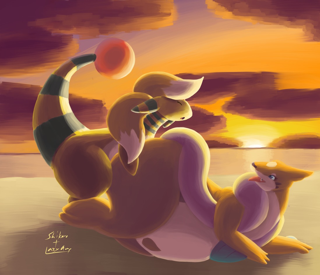 ampharos female floatzel furry nintendo pokemon pokemon_(species) rule34 tagme