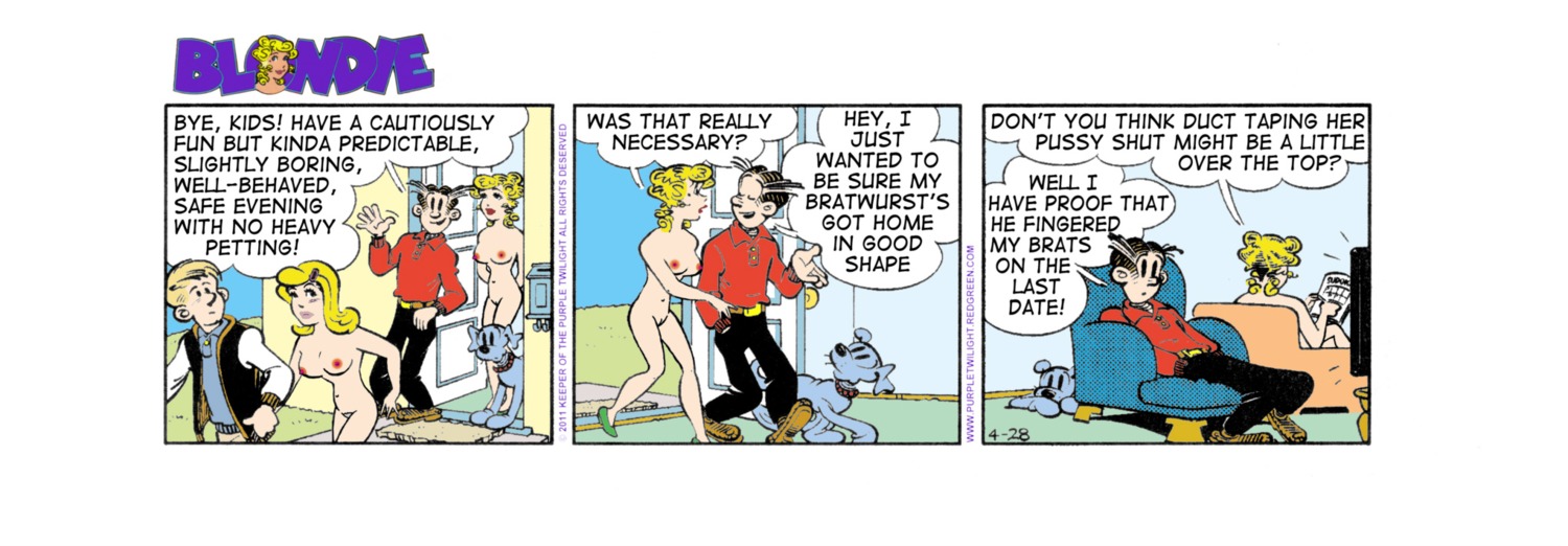 blondie_(comic) blondie_bumstead clothing comic_strip dagwood_bumstead edit female human rule34 tagme
