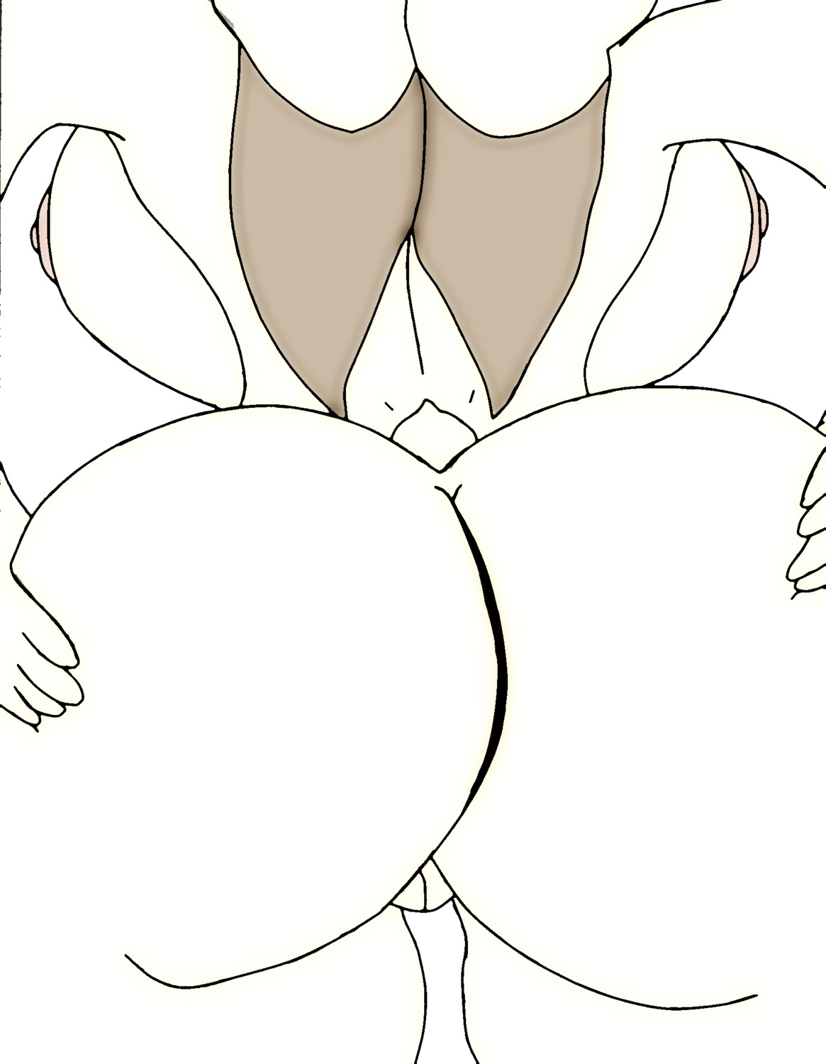 anthro big_breasts big_butt breasts bubble_butt butt butt_grab butt_shot e621 esmeralda_the_rabbit female ff41 fur genitals hand_on_butt hi_res huge_breasts huge_butt lagomorph leporid long_ears mammal nipples rabbit short_tail solo tail vulva white_body white_fur wide_hips