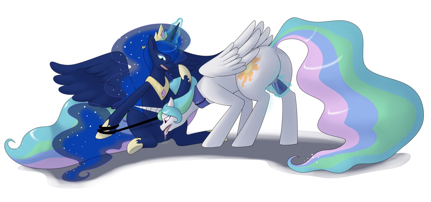 alicorn equine female feral friendship_is_magic furry horse incest my_little_pony pony princess_celestia_(mlp) princess_luna_(mlp) redintravenous rule34 sisters smooth_skin yuri