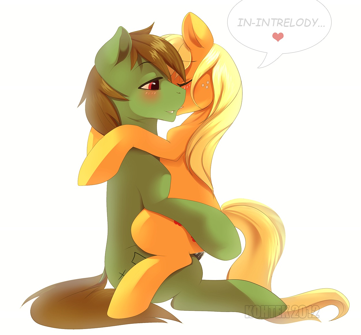 2012 applejack_(mlp) blonde_hair blush cutie_mark duo e621 earth_pony equid equine erection eyes_closed female female_penetrated feral friendship_is_magic genitals hair hasbro horse intraspecies kohtek long_hair male male/female male_penetrating male_penetrating_female mammal my_little_pony nude penetration penile penile_penetration penis penis_in_vagina pony quadruped red_eyes sex simple_background smile tail vaginal vaginal_penetration