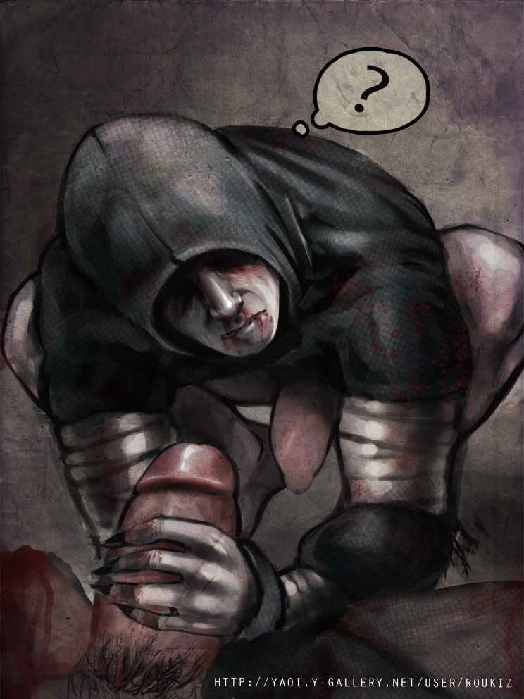 2010 2boys 2d bandages blood bottomless circumcised claws clothed gay handjob hood hunter_(left_4_dead) left_4_dead left_4_dead_(series) male male_only male_pov multiple_boys multiple_males pale_skin penis pov pubic_hair question_mark roukiz rule34 squatting tagme yaoi zombie zombie_boy