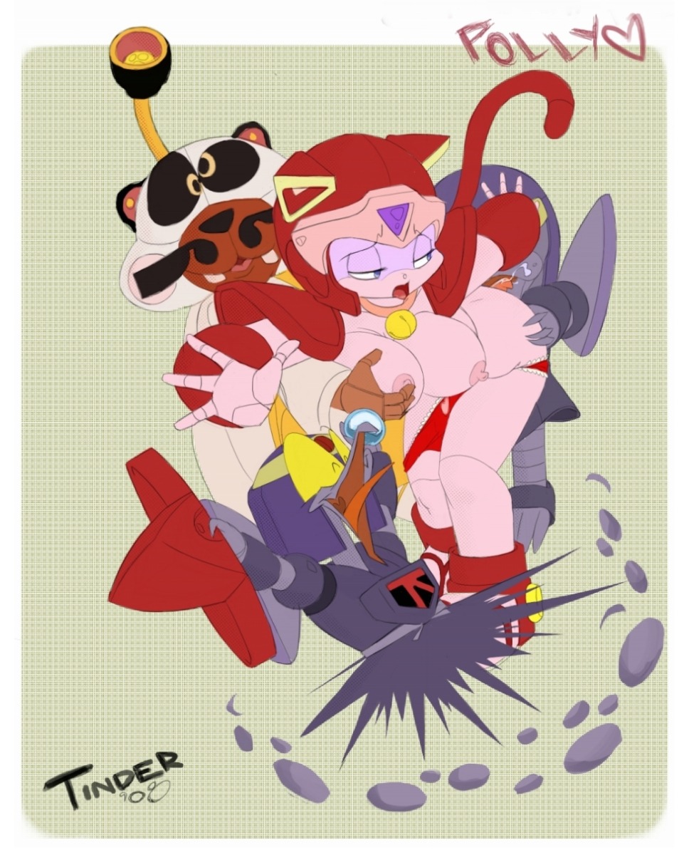 1girls anthro breasts domestic_cat feline female fur furry helmet male mammal nipples polly_esther rule34 samurai_pizza_cats tagme tail tinder