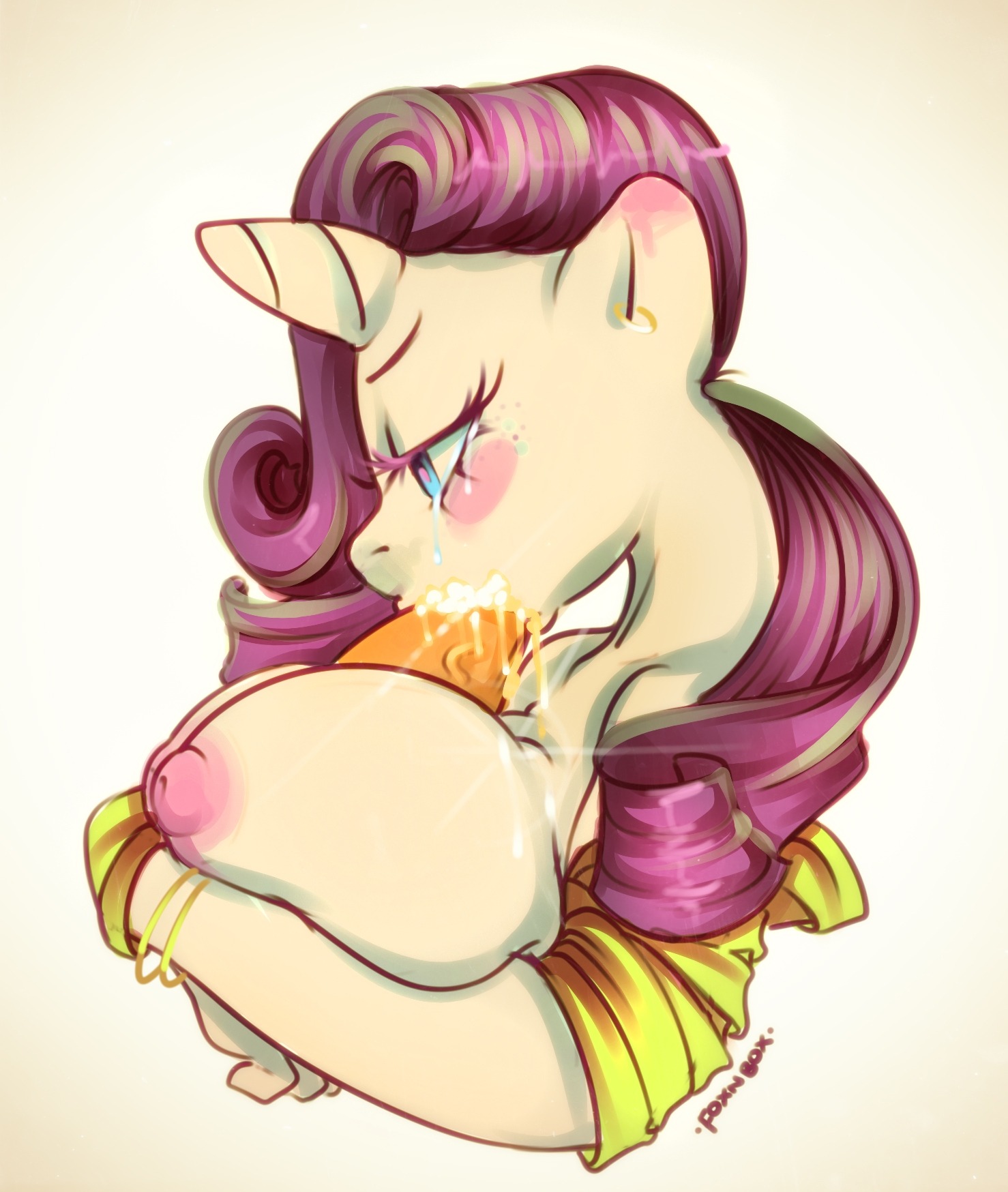 2014 anthro anthrofied big_breasts blue_eyes blush bodily_fluids breast_play breasts clothing creamydonuts crying cum disembodied_penis duo e621 equid equine erection fellatio female female_penetrated friendship_is_magic fur genital_fluids genitals hair half-closed_eyes hasbro hi_res horn huge_breasts long_hair male male/female male_penetrating male_penetrating_female mammal my_little_pony mythological_creature mythological_equine mythology narrowed_eyes nipples oral oral_penetration penetration penile penis purple_hair rarity_(mlp) sex simple_background tears titfuck unicorn vein white_background white_body white_fur