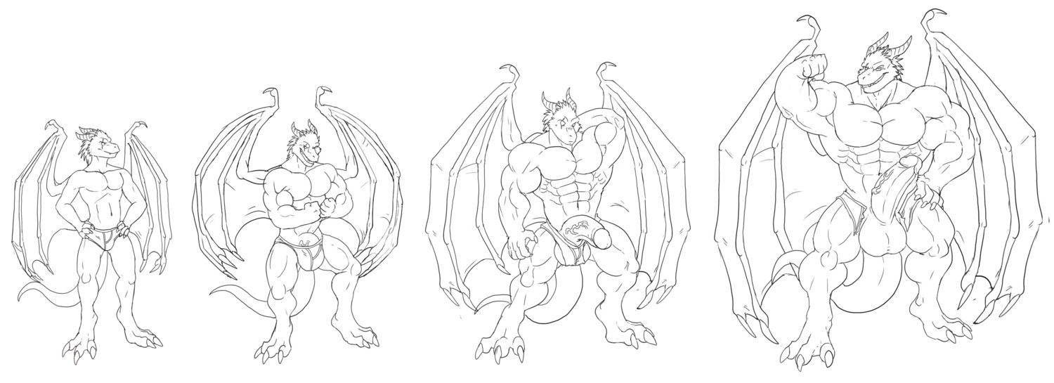 3_toes abs absurd_res anthro arody balls base_one_layout basic_sequence biceps big_balls big_muscles big_penis briefs claws clothed clothing digitigrade dragon e621 erection fangs feet flexing four_frame_image four_frame_sequence genitals growth hi_res huge_balls huge_muscles huge_penis humanoid_genitalia humanoid_penis hyper hyper_balls hyper_genitalia hyper_penis linear_sequence male membrane_(anatomy) membranous_wings muscular muscular_anthro muscular_male mythological_creature mythological_scalie mythology non-mammal_balls one_row_layout pecs penis pose scales scalie scar sequence solo syrix tail teeth thick_penis toes topless transformation transformation_sequence underwear vein wings