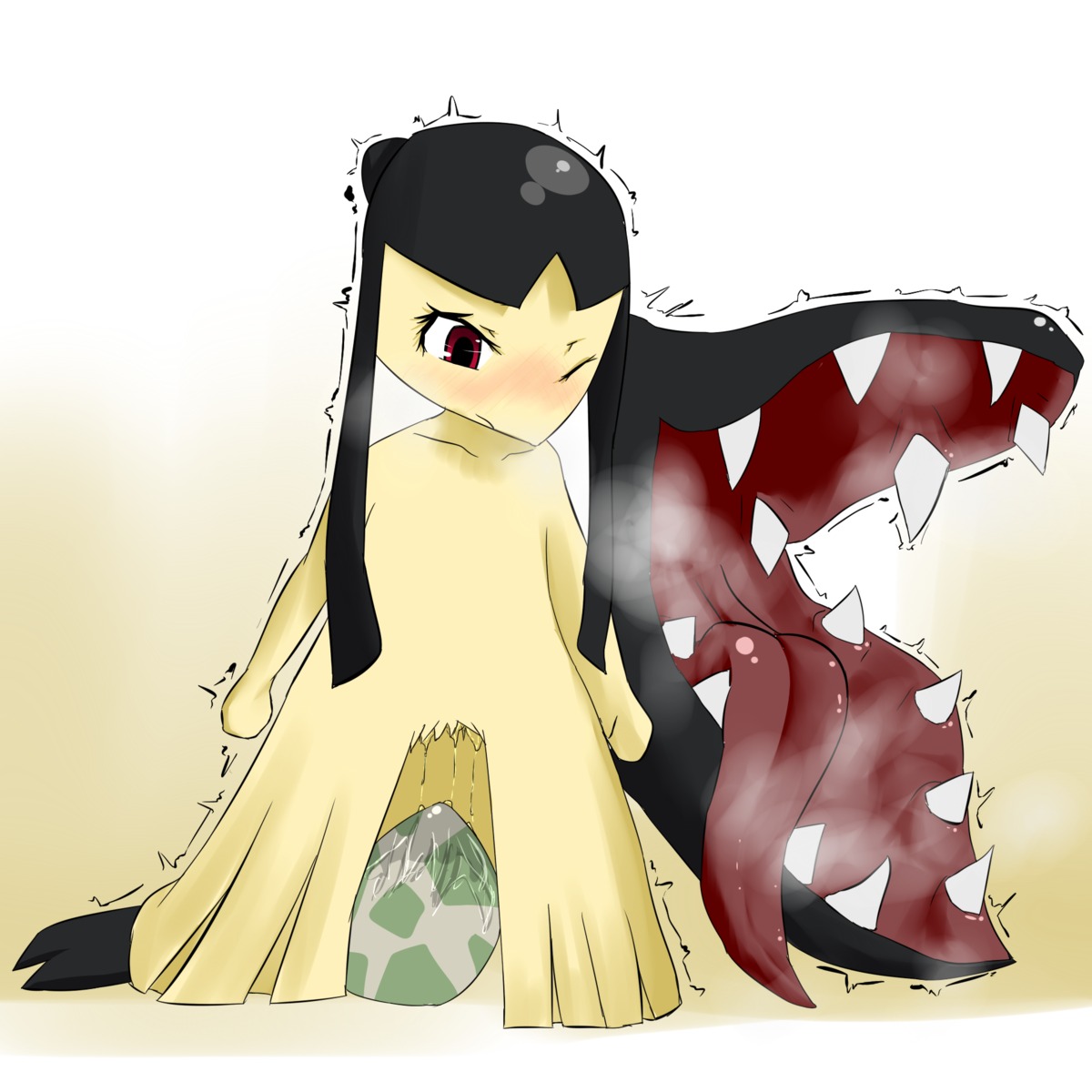 color egg_laying female female_only fur furry mawile pokemon pokemon_(species) rule34 solo trembling wince