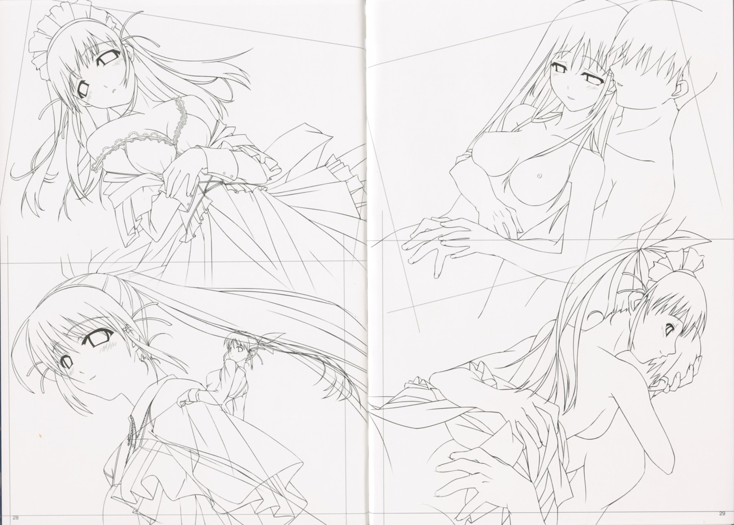 female monochrome murakami_suigun nipples nude rule34 sex sketch tagme