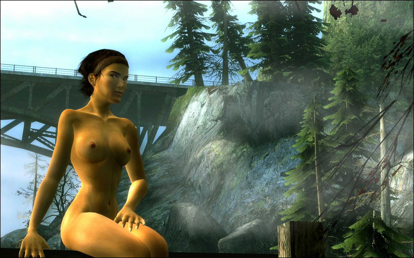 1girls 3d alyx_vance breasts completely_naked completely_nude female female_only garry's_mod half-life_(series) half-life_2 hertzel human human_female human_only nature nipples nude nude_female rule34 solo tagme