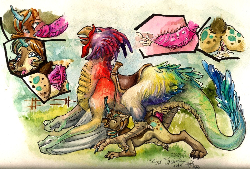 all_fours anthro anthro_on_feral avian beak bestiality bodily_fluids cockatrice cum cum_in_uterus cum_in_vagina cum_inside dominant duo e621 erection european_mythology female female_penetrated feral genital_fluids genitals internal interspecies larger_dom larger_male male male/female male_penetrating male_penetrating_female mammal mythological_avian mythological_creature mythological_scalie mythology nude penetration penile penile_penetration penis penis_in_vagina scalie sex size_difference smaller_female smaller_penetrated traditional_media_(artwork) trixythespiderfox unusual_anatomy unusual_genitalia unusual_penis uterus vaginal vaginal_penetration