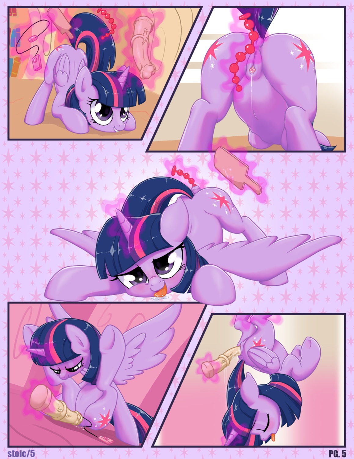 2013 anal_beads animal_genitalia animal_vulva anus ass_up bodily_fluids butt butt_slap clitoral_winking clitoris comic cum cutie_mark digital_media_(artwork) dildo drooling e621 equid equine equine_genitalia equine_vulva eyes_closed feathered_wings feathers female feral friendship_is_magic fur genital_fluids genitals hair half-closed_eyes hasbro hi_res horn legs_up levitation looking_pleasured magic mammal masturbation multicolored_hair my_little_pony mythological_creature mythological_equine mythology narrowed_eyes nude paddle paddling penetration presenting presenting_hindquarters presenting_vulva purple_body purple_eyes purple_feathers purple_fur purple_hair saliva sex_toy slap smile solo spanking stoic5 text tongue tongue_out toying_self twilight_sparkle_(mlp) two_tone_hair vaginal vaginal_fluids vaginal_masturbation vaginal_penetration vibrator vulva wing_boner winged_unicorn wings