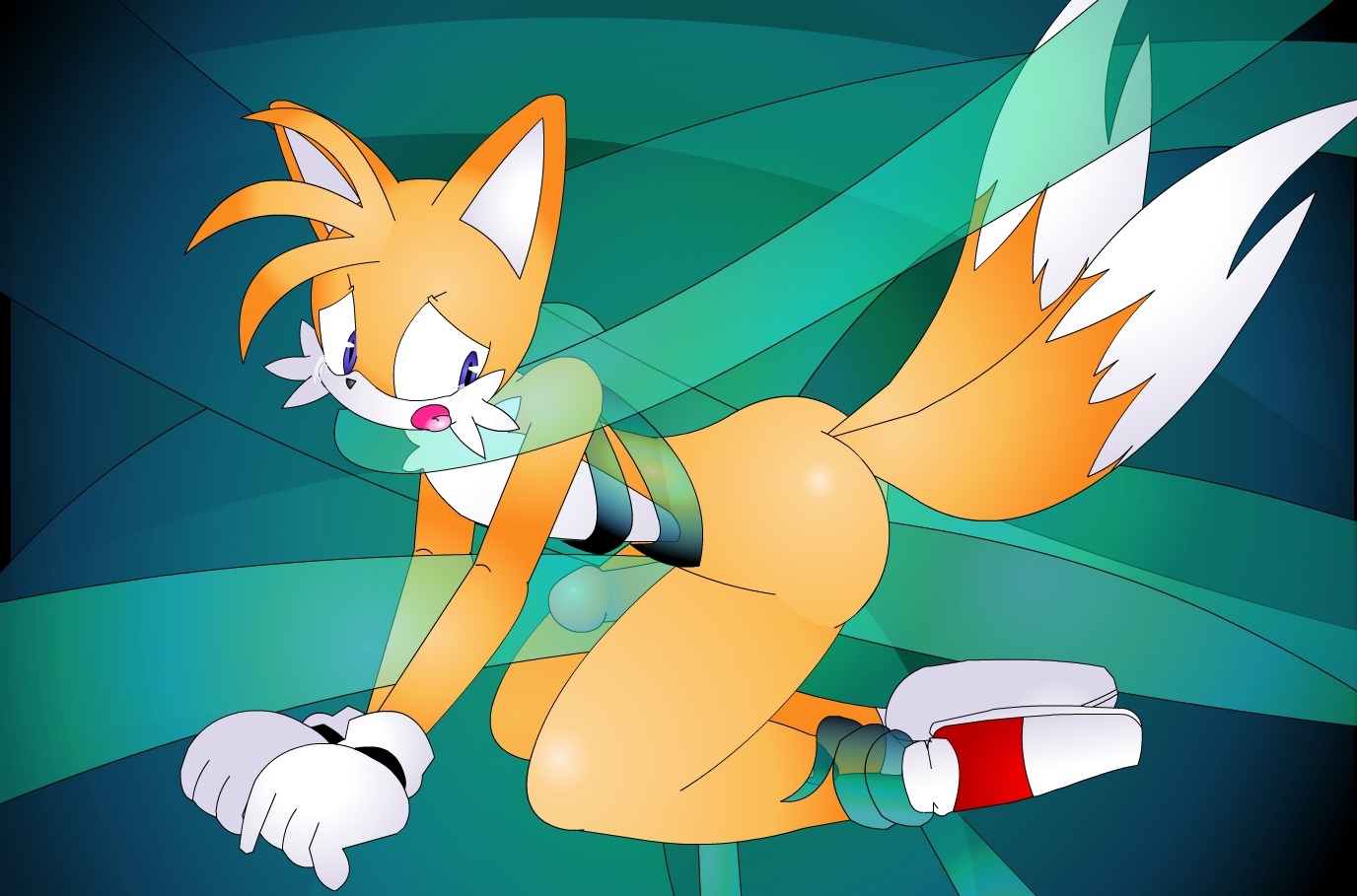 all_fours anthro canine fox fur interspecies looking_back male male_only mammal nude rule34 side_view sonic_(series) tagme tails tails_the_fox tentacle tentacle_on_male tentacle_sex