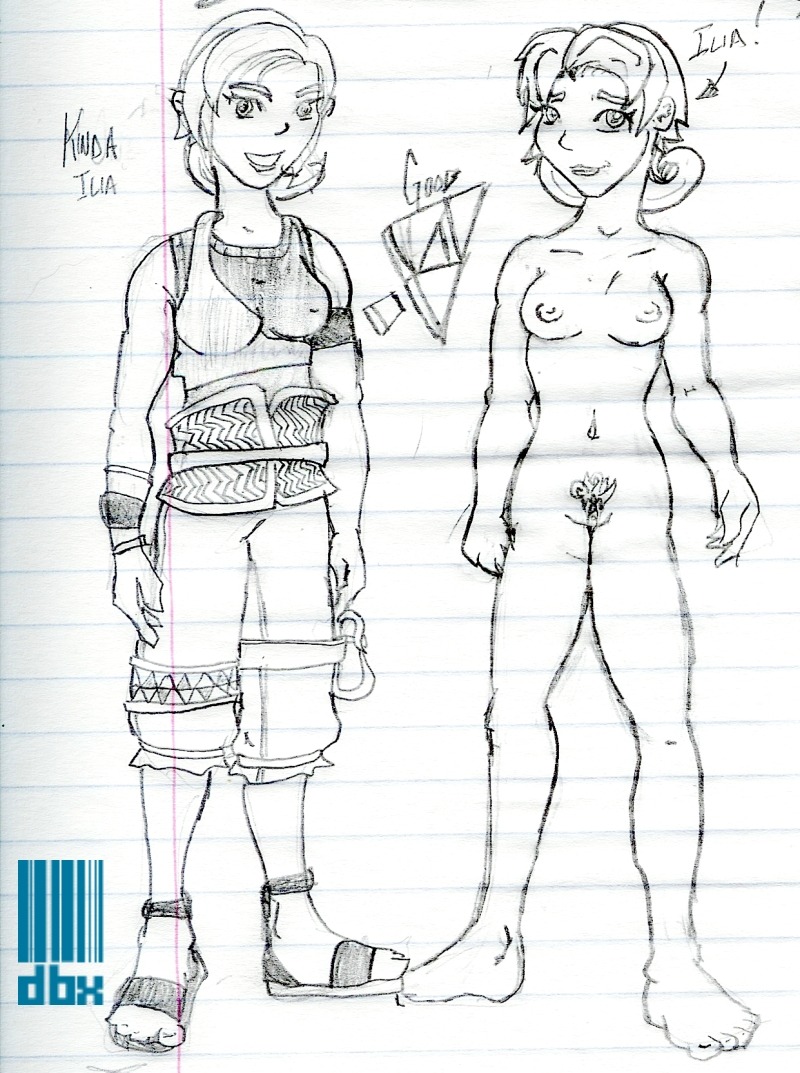 1girls female female_only ilia monochrome nintendo rule34 sketch solo straight_hair the_legend_of_zelda twilight_princess