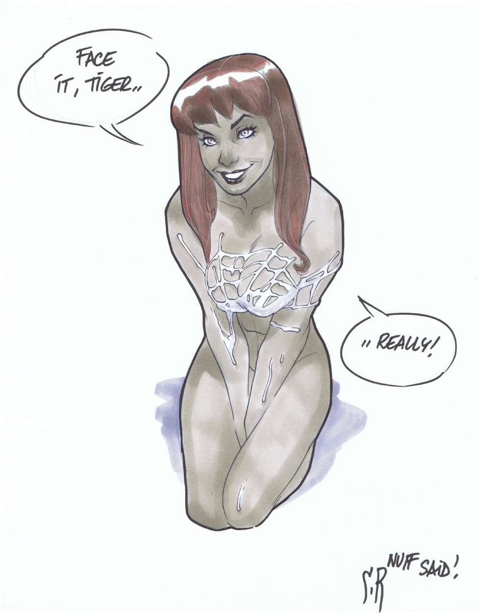 female marvel marvel_comics mary_jane_watson rule34 spider-man_(series) stephane_roux straight_hair tagme