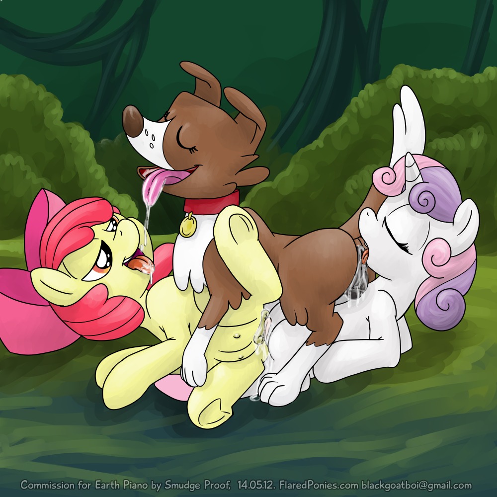 1:1 2014 accessory anal apple_bloom_(mlp) bodily_fluids bow_(feature) bow_accessory bow_ribbon brown_body brown_fur canid canine canis collar digital_media_(artwork) domestic_dog e621 earth_pony english_text equid equine eyes_closed female female/female feral feral_on_feral friendship_is_magic fur genitals group group_sex hair hair_accessory hair_bow hair_ribbon hasbro horn horse interspecies mammal multicolored_body multicolored_fur multicolored_hair my_little_pony mythological_creature mythological_equine mythology open_mouth oral orange_eyes pony purple_hair red_hair ribbons rimming saliva saliva_on_tongue sex smudge_proof sweetie_belle_(mlp) teats text threesome tongue tongue_out tribadism two_tone_body two_tone_fur two_tone_hair unicorn url vaginal vulva white_body white_fur winona_(mlp) yellow_body yellow_fur young young_feral