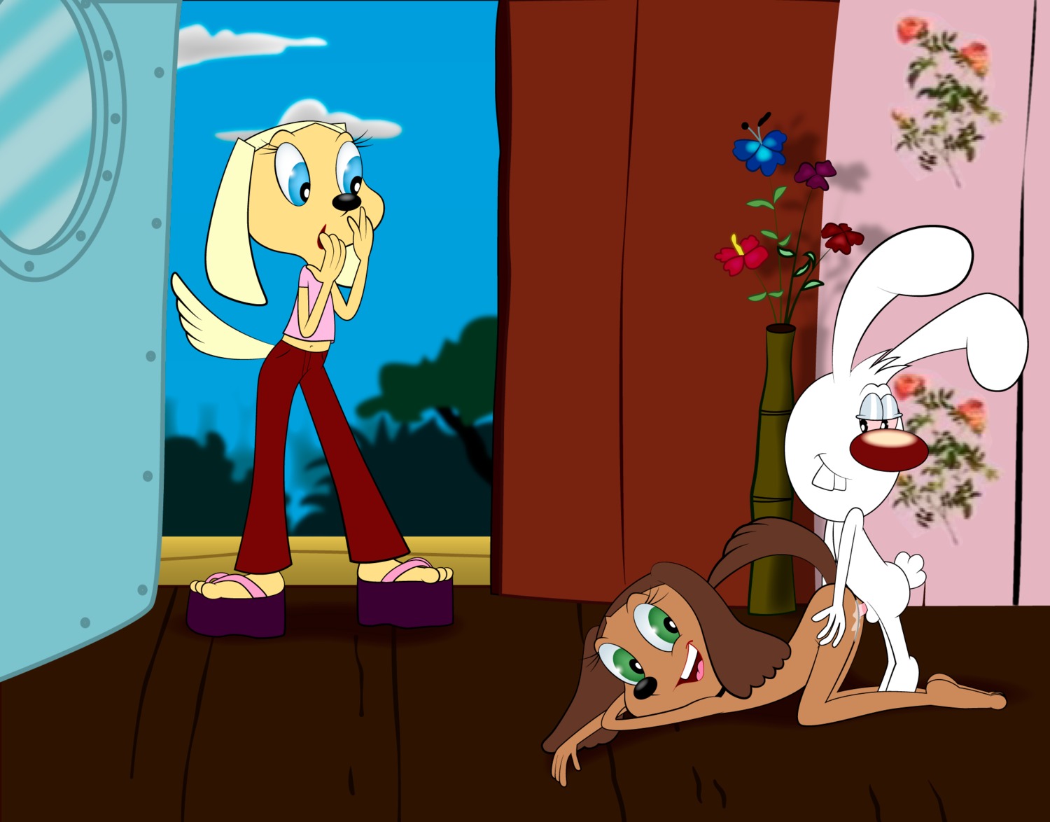 anthro balls brandy_and_mr._whiskers brandy_harrington canine disney disney_channel dog female fur furry male mammal mr._whiskers penis rabbit rule34 sex straight tagme testicles tiffany_turlington toon_disney