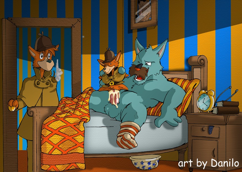 anthro balls bed being_watched biceps big_muscles big_penis bodily_fluids canid canine canis caught_in_the_act cum cum_in_ass cum_inside domestic_dog duo e621 erection furniture furryrevolution genital_fluids genitals looking_at_another male male/male mammal muscular muscular_male pecs penis pipe plushie plushophilia sherlock_hound sherlock_hound_(series) smoke smoking smoking_pipe walk-in watson_(sherlock_hound)