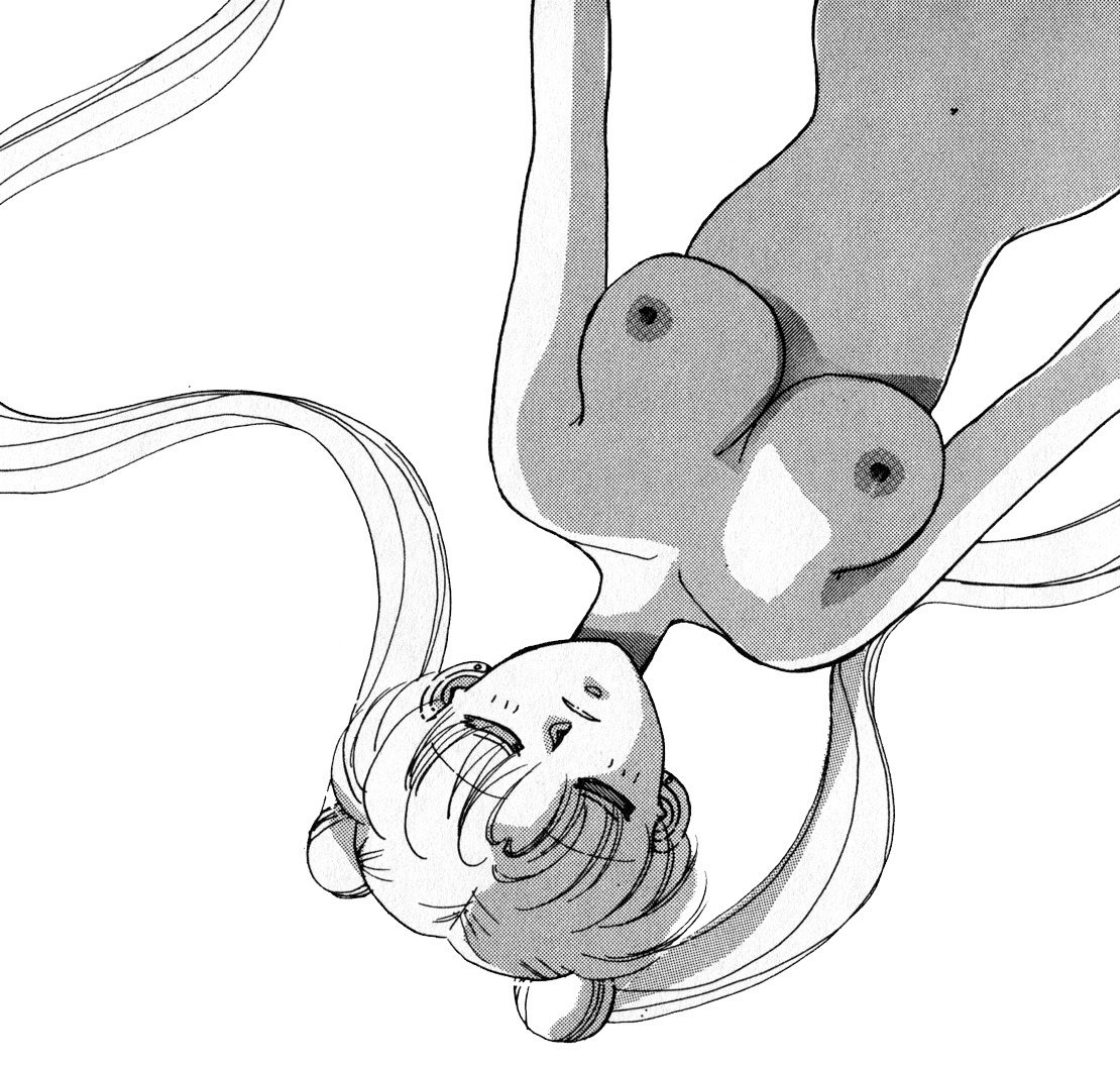 1990s 1995 1girls 20th_century big_breasts bishoujo_senshi_sailor_moon breasts female female_only minami_hokuto monochrome nipples rule34 small_breasts solo tagme usagi_tsukino
