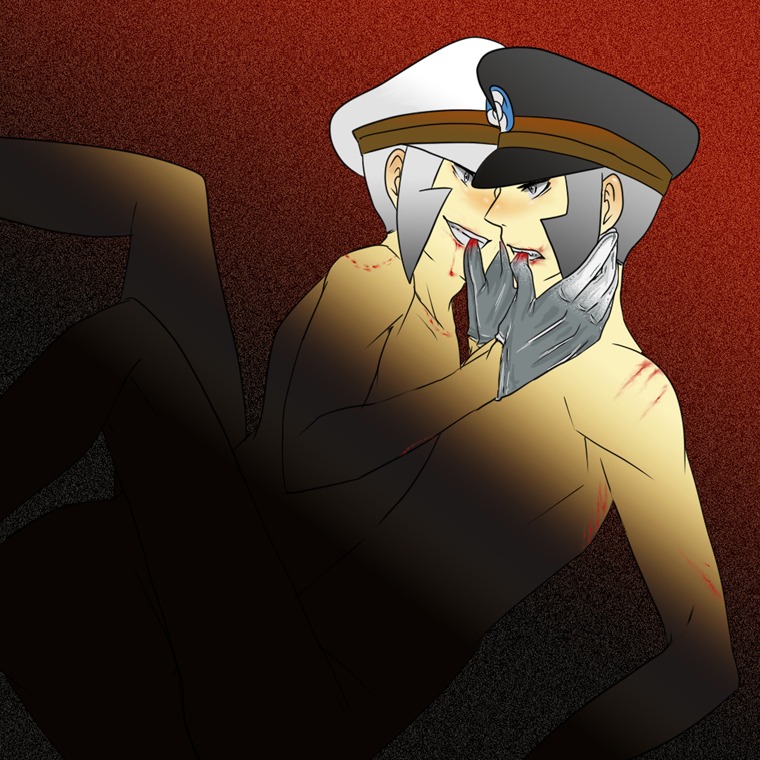 color emmet_(pokemon) gloves hat human incest ingo_(pokemon) injury male male_only multiple_males pokemon rule34 side_view subway_boss tagme yaoi