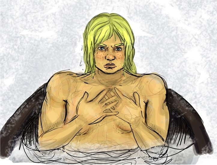 1girls 2d a_song_of_ice_and_fire artist_request bath bathing bathtub breasts brienne_of_tarth covering_breasts female female_only freckles game_of_thrones literature rule34 solo solo_female tagme water