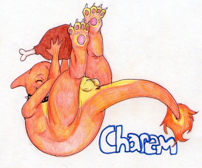 4_fingers 4_toes anus balls charem charmeleon closed_eyes collar color fire food male male_only meat nintendo nude pok&eacute;mon_(species) pokemon pokemon_(species) rule34 side_view simple_background solo tail tail_fire testicles white_background